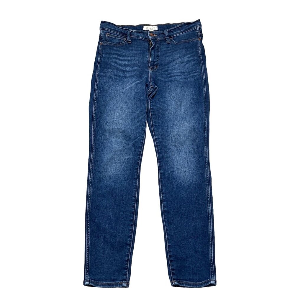 Madewell Jeans Women 30W x 27.5L Blue 10"‎ High Rise Skinny Denim Stretch Cotton